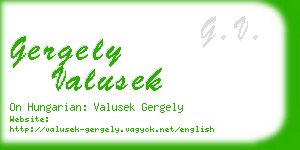 gergely valusek business card